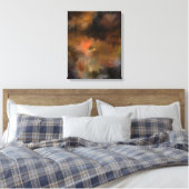 Dark Fall Kleuren Hedendaagse Abstracte Art Decor Canvas Afdruk (Insitu (Slaapkamer))