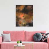 Dark Fall Kleuren Hedendaagse Abstracte Art Decor Canvas Afdruk (Insitu (Woonkamer))