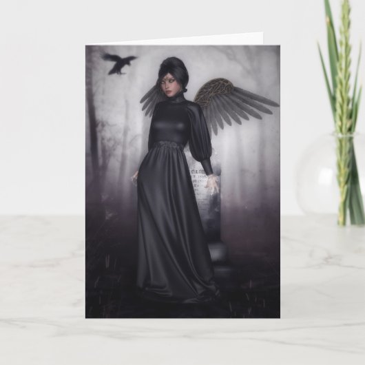 Dark Fallen Angel Halloween wenskaart Kaart (Voorkant)