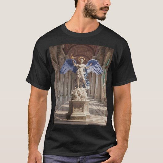 Dark Fallen Angel Statue\Gothic Cathedral T-Shir T-shirt (Voorkant)