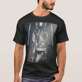Dark Fallen Angel Statue\Gothic Cathedral T-Shir T-shirt