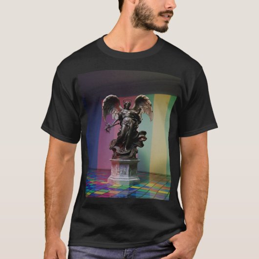 Dark Fallen Angel Statue\Gothic Cathedral T-Shir T-shirt (Voorkant)