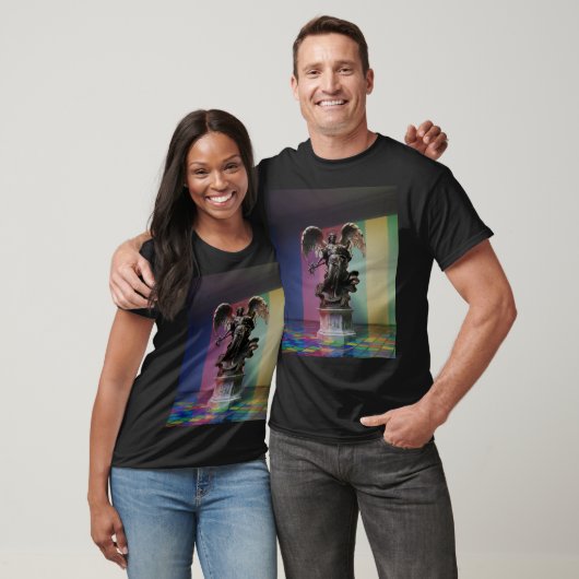 Dark Fallen Angel Statue\Gothic Cathedral T-Shir T-shirt (Unisex)