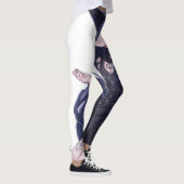 Dark Fantasy Anime Girl & Gothic Black Cat Art Leggings (Rechts)