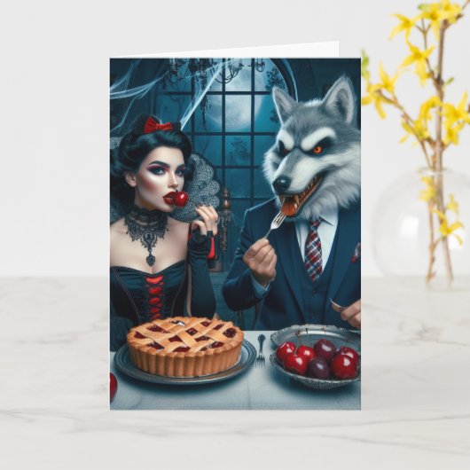 Dark Fantasy Collision Verjaardag Kaart (Gele Bloem)