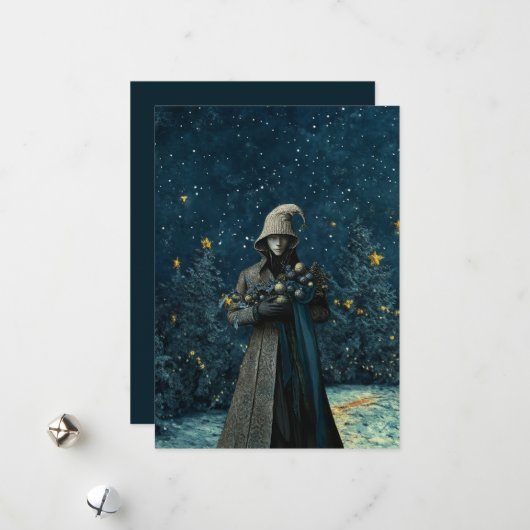 Dark Fantasy | Enkele feestdagenkaart (Voorkant / Achterkant in situ)