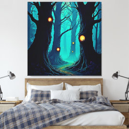 Dark Fantasy Forest Mystery Canvas Afdruk