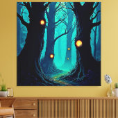 Dark Fantasy Forest Mystery Canvas Afdruk (Insitu (Woonkamer))