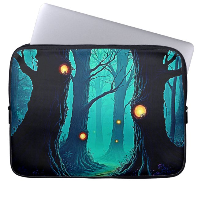 Dark Fantasy Forest Mystery Laptop Sleeve (Voorkant)