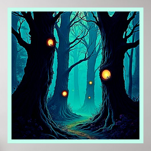 Dark Fantasy Forest Mystery Poster (Voorkant)