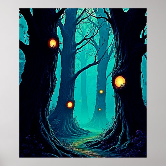 Dark Fantasy Forest Mystery Poster (Voorkant)