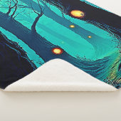 Dark Fantasy Forest Mystery Sherpa Deken (3/4)