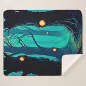 Dark Fantasy Forest Mystery Sherpa Deken (Voorkant (horizontaal))