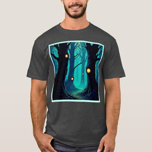 Dark Fantasy Forest Mystery T-shirt (Voorkant)