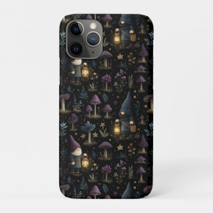 Dark Fantasy Gnome en paddenstoelenpatroon Case-Mate iPhone Case