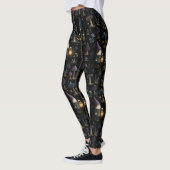 Dark Fantasy Gnome en paddenstoelenpatroon Leggings (Links)