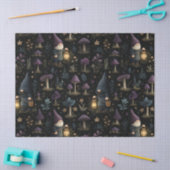 Dark Fantasy Gnome en paddenstoelenpatroon Tissuepapier (Craft)