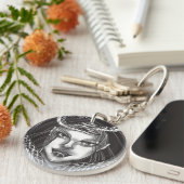 Dark Fantasy Gorgon Snake Woman Keychain (Voorkant Rechts)