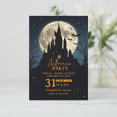Dark Fantasy Halloween Party Invitation – Editable Kaart (Staand voorkant)