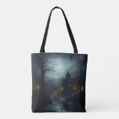 Dark Fantasy Horror Landschap Tote Bag (Achterkant)