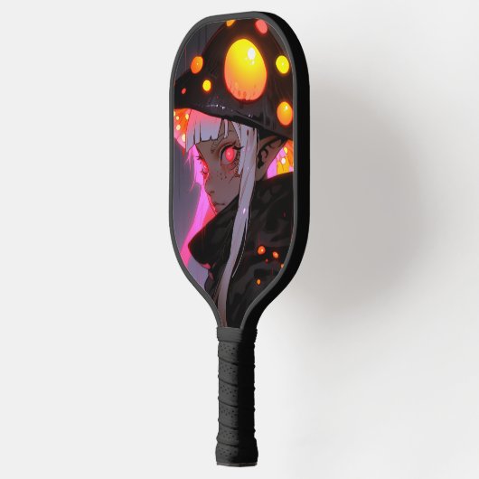 Dark Fantasy Mushroom Elf Anime Girl Pickleball Paddle (Links)
