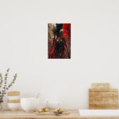 Dark Fantasy Necromancer Poster met Mystic Weapon (Keuken)