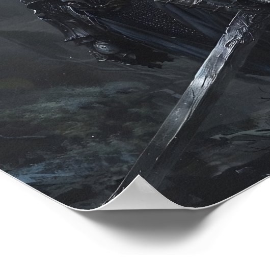 Dark Fantasy Ridder Poster (Hoek)