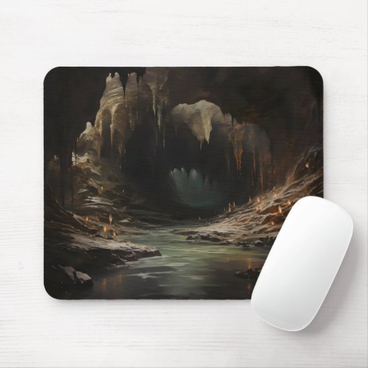 Dark Fantasy River Cave Muismat (Met muis)