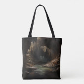 Dark Fantasy River Cave Tote Bag (Achterkant)