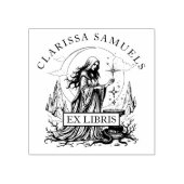 Dark Fantasy Sorceress Ex Libris Bibliotheek Boek Rubberstempel (Afrduk)