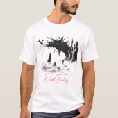 Dark Fantasy surrealistisch landschap T-shirt (Voorkant)