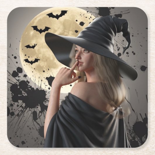 Dark Fantasy Witch Onderzetter (Voorkant)