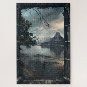 Dark Fantasy World Window Uitzicht Legpuzzel