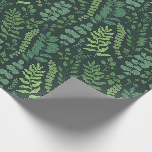 Dark Fern Botany Cadeaupapier (Hoek)