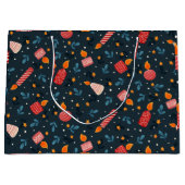 Dark Festive Mixed Candles Holiday Gift Bag  Groot Cadeauzakje (Voorkant)