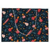 Dark Festive Mixed Candles Holiday Gift Bag  Groot Cadeauzakje (Achterkant)