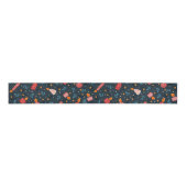 Dark Festive Mixed Candles Holiday Ribbon Grosgrain Lint (Voorkant)