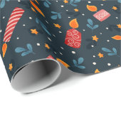 Dark Festive Mixed Candles Holiday wrapping Paper Cadeaupapier (Rol Hoek)