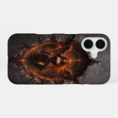 Dark Fire Angel iPhone 16 Case  Gothic Fantasy Art Hoesje (Achterkant horizontaal)