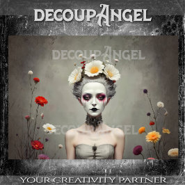 Dark Flora Decoupage Tissuepapier