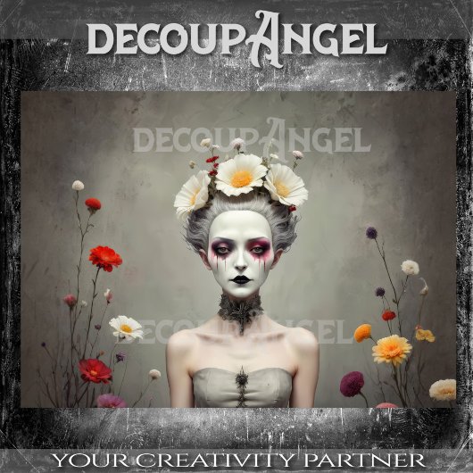 Dark Flora Decoupage Tissuepapier