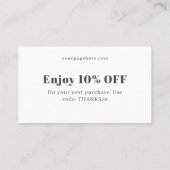 Dark floral aesthetic kortingskaartje (Achterkant)