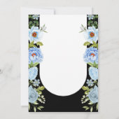 Dark Floral Arch Religious Cross Wedding Kaart (Achterkant)
