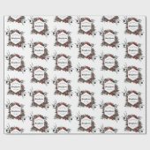  Dark Floral Baby shower Cadeaupapier (Vlak)