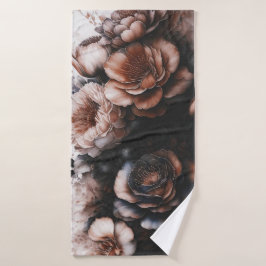 Dark Floral Badhanddoek