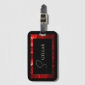 Dark Floral Bagagelabel (Voorkant (verticaal))