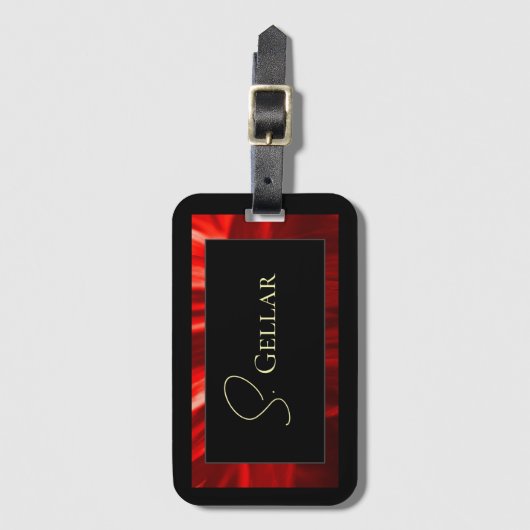 Dark Floral Bagagelabel (Voorkant (verticaal))