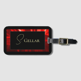 Dark Floral Bagagelabel