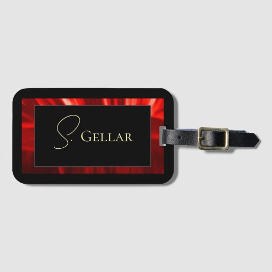 Dark Floral Bagagelabel (Voorkant (horizontaal))