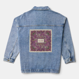 Dark Floral Boho Custom Denim Jacket